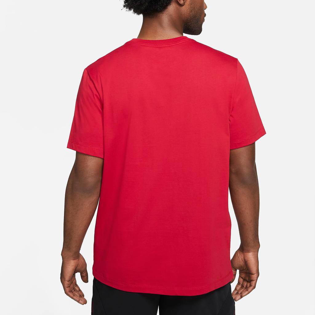 Air Jordan Logo Print Баскетбольная спортивная футболка с короткими рукавами Мужские топы Красный CZ8384-687