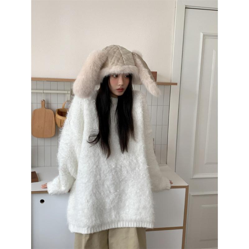 Cute Plush Rabbit Ear Scarf Winter Warm Neck Warmer