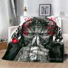 Kawaii Blanket King Size Berserkers Thick Blankets for Winter Home and Decoration Bed Throw Luxury Bedding Fluffy Plaid Knee Nap