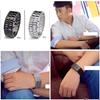 Fashion Lava Iron Samurai Watch Men Binary Led Watches Black Silver Stainless Steel Electronic Bracelet Watches LED Men Sports Wristwatches