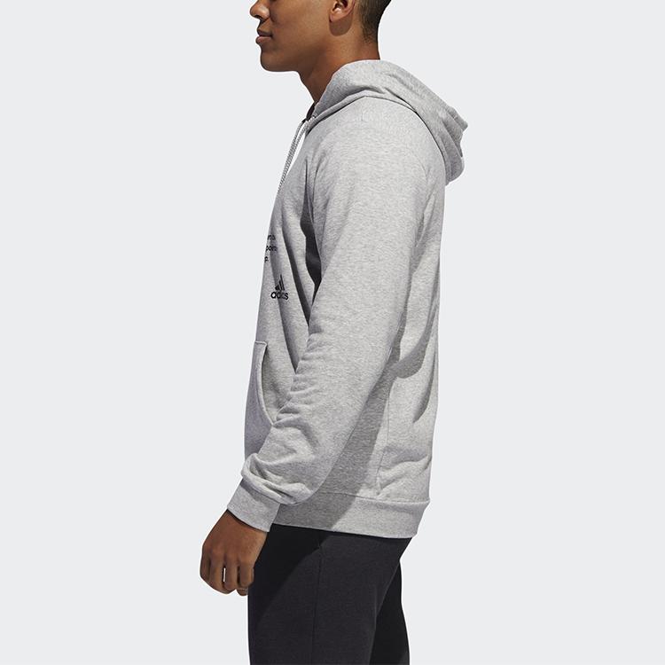adidas Определение Толстовка с капюшоном Спортивная повседневная пуловерная толстовка Мужская Топы Серый FR9335