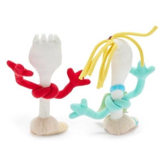 Disney Store official Forky Karen Beverly magnetic shoulder plush set - This quirky duo includes pad soft fluffy fabric Knifey from Toy Story 5 Mini