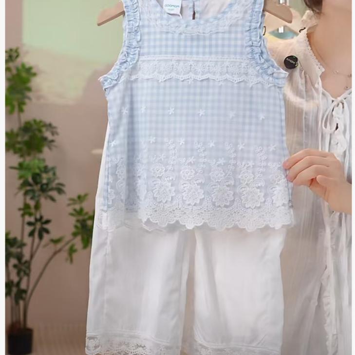 Mamimaka 2026 Summer New Product: Sweet and Exquisite Sleeveless Set for Girls