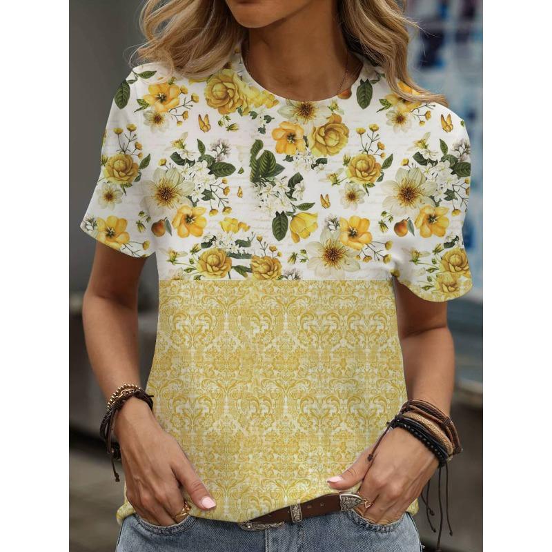 Футболки с принтом Повседневные уличные топы Camisetas Женская одежда Лето 2025 г. Футболка с коротким рукавом для женщин Ropa De Mujer Ofertas Chic