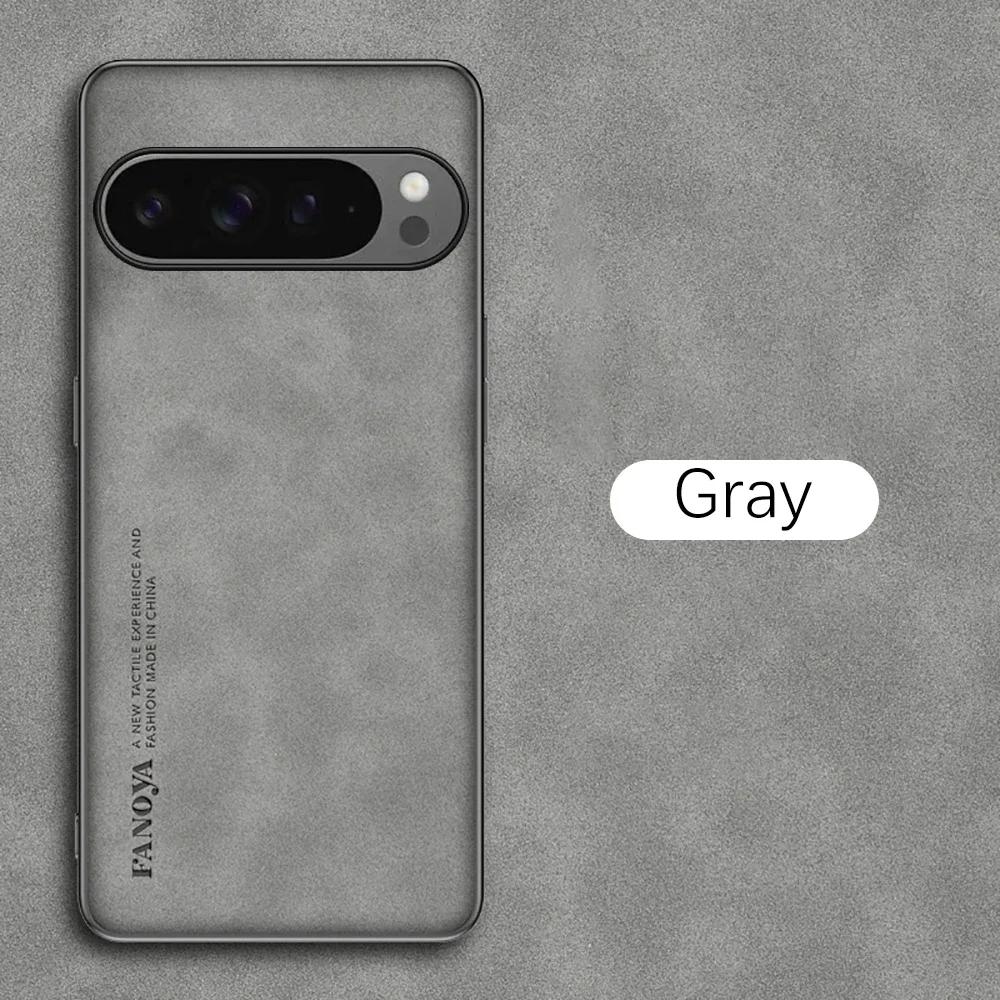 Чехол из натуральной овчины для Google Pixel 9 Pro XL 8 8A 7 7A 6 6A Pro 4G 5G Мягкий бампер для защиты камеры Силиконовый чехол для телефона