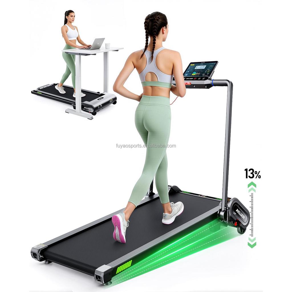EU Stock Germany Warehouse New Launch Smart Foldable Treadmill High Quality Office  Incline LED Screen Electric Walking Pad