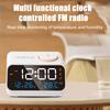 24-часовой FM-радио светодиодный будильник на прикроватной тумбочке цифровые настольные часы календарь дисплей температуры и влажности экран USB зарядка