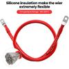 2 AWG Gauge Red + Black 1Ft Parallel Battery Power Inverter Cables For Solar, Auto, RV & Marine (Set)