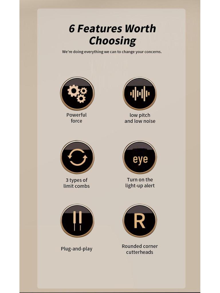 Профессиональная USB-перезаряжаемая электрическая машинка для стрижки волос Carving