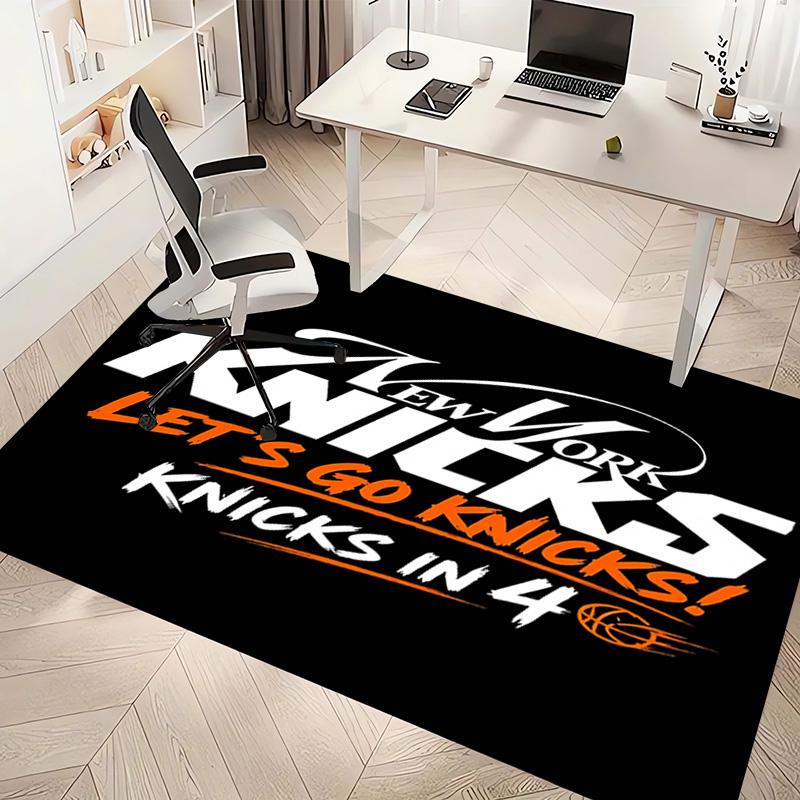 1pc Knicks logo Print Area Rug - Soft, Washable Non-Slip Indoor Mat, Living Room, Home Office Decorative Rug,Office Decorative