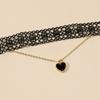European and American Style Retro Hollow Black Lace Choker Sexy Love Necklace Choker