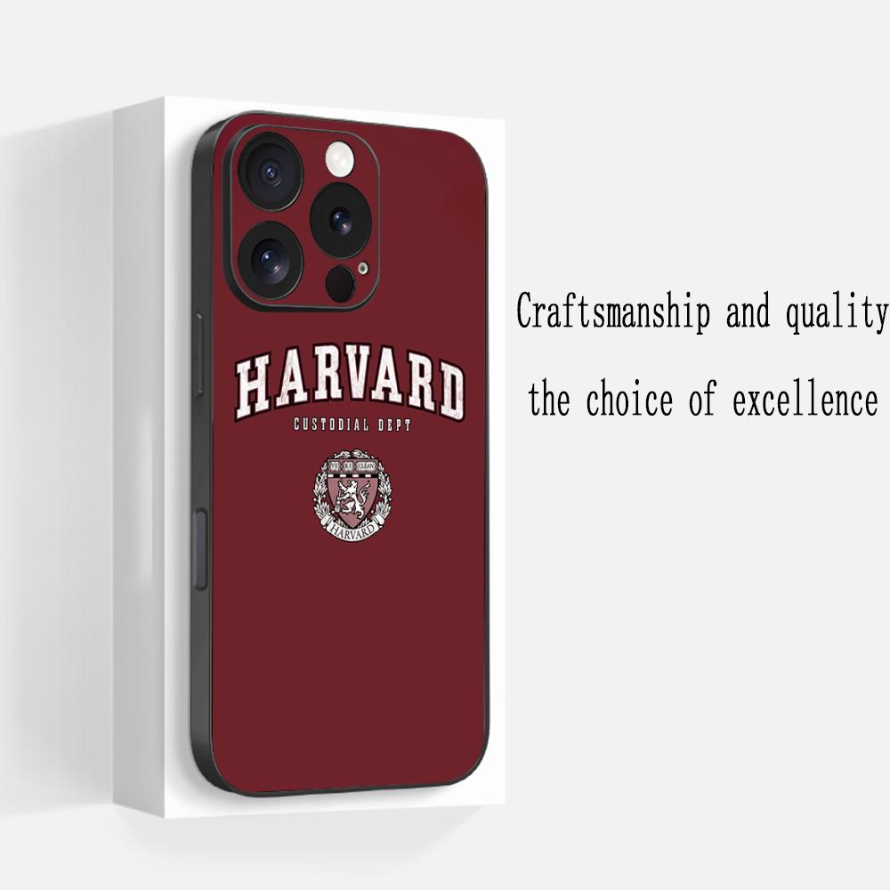 H-har-vardes логотип модный узор ин Чехол для телефона Для iPhone 17 16 e 15 14 13 12 Plus Mini Pro Max Мягкий черный Ударопрочный чехол