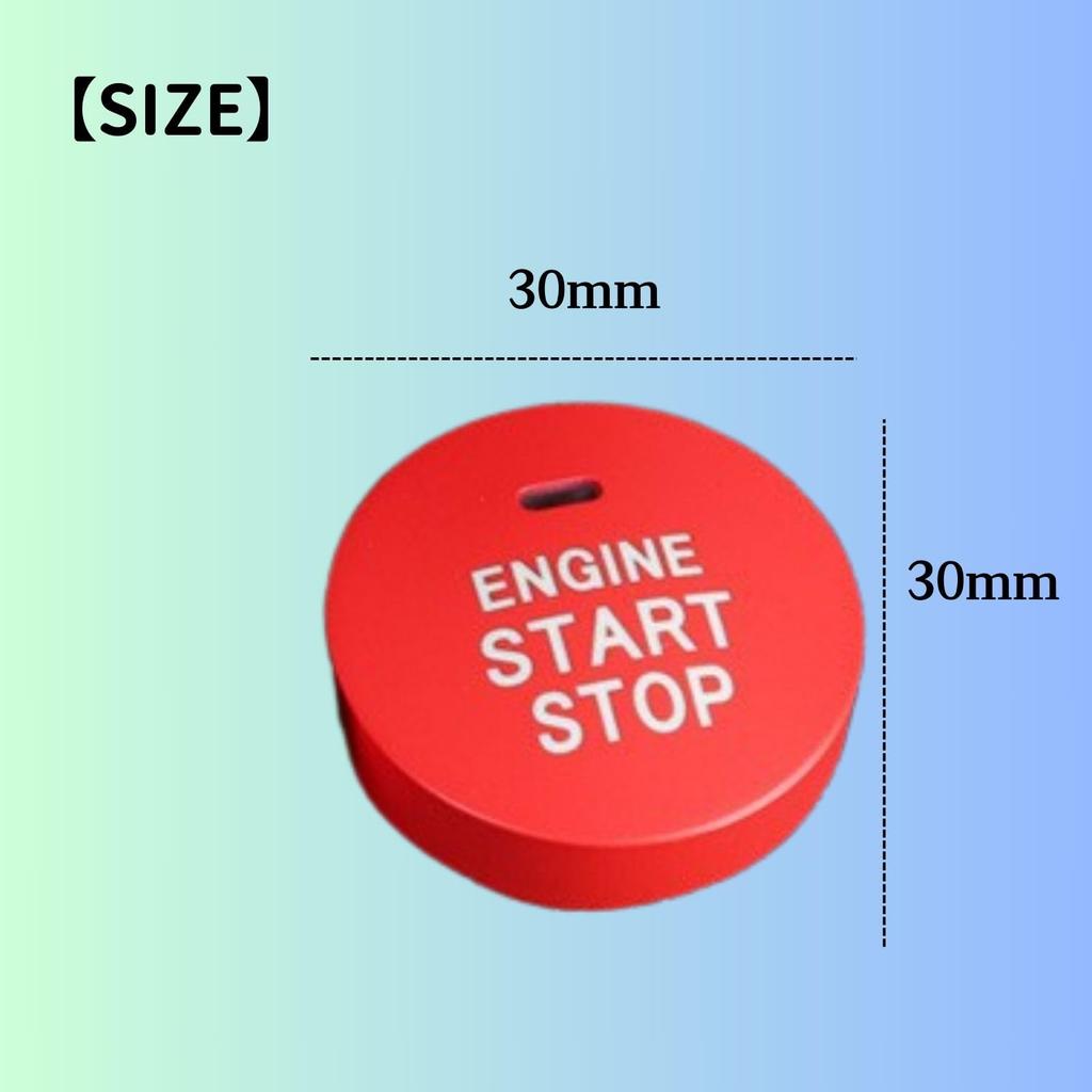 SCGEHA Engine Start Button Cover Push Switch Button Cover Toyota Lexus Subaru Red Replacement Compatible (With LED Holes)