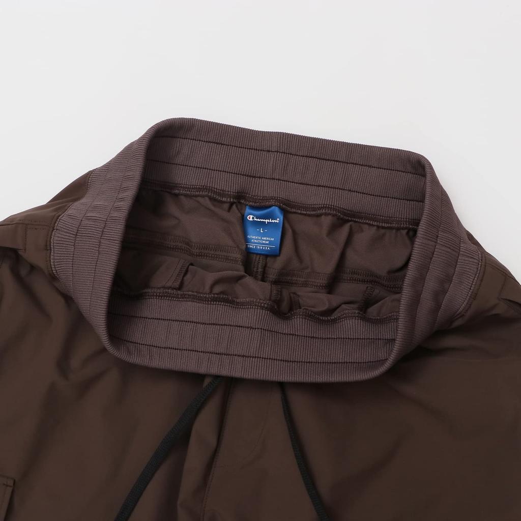 Champion Men's Stretch Water-Repellent One-Point Logo Long Pants, Brown, Size XL, C3-YSD03