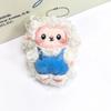 Fluffy Plush Sheep Keychain Soft Curly Fur Adorable Overalls Design Backpack Pendant for Daily Key Bag Decoration