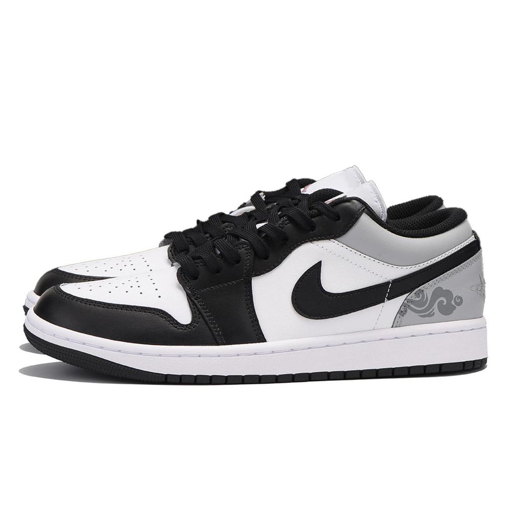 Jordan Air Jordan 1 Chestnut Низкие Винтажные Баскетбольные Кроссовки Мужские Черно-Серые 553558-132(Team59-SBOX)