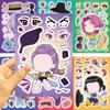8Sheets/Set KPop Demon Hunters. Make A Face Series 01 Kids Funny Puzzle Stickers DIY Fashion Waterproof Doodle Decals Stickers