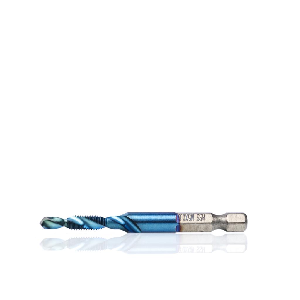 Set of 6 tapping drills M3-M8 in a blue case