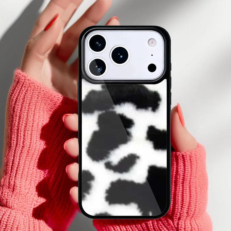 Тонкий чехол для телефона с принтом коровьей шкуры для iPhone 17 Air 16e 15 14 13 Pro Max Задняя крышка для 12 11 Pro Coque