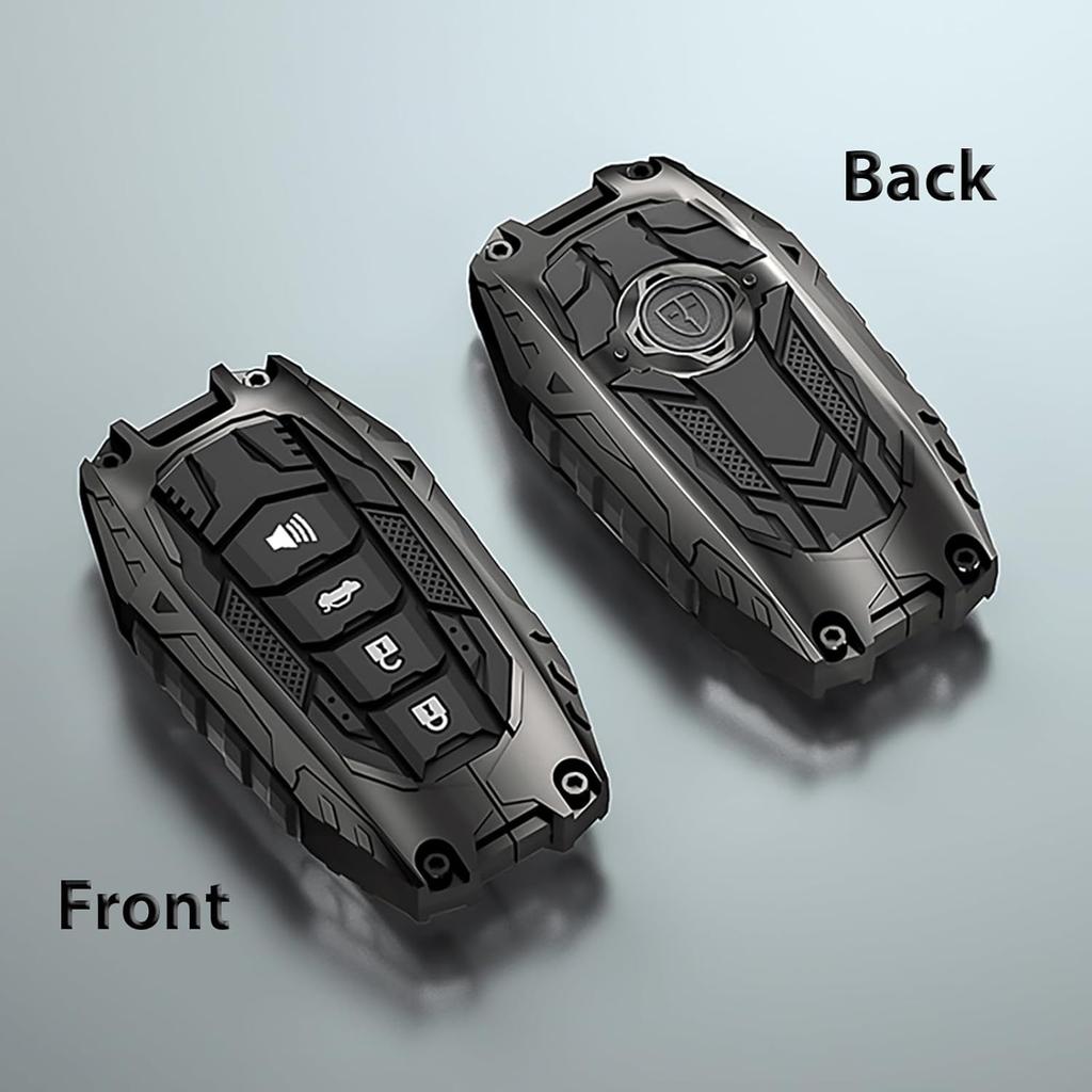 Mech Style Heavy Metal Key Fob Cover, Compatible With Toyota Tundra 2024 2025~, Fit For Corolla Cross Venza Sequoia Etc, Zinc Alloy Key Case