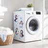 Penguin Wall Decals, Cute 4 Happy Penguins Bathing Decor, Self Adhesive Removable Wall Stickers for Bathroom, Kids Room & Shower Wall Art