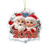 2026 Санта-Клаус и персонаж 2D акриловое рождественское украшение