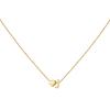 14K Gold Plated Stainless Steel A-Z Heart Initial Necklace Gold Silver Personalized Clavicle Gift for Women Unisex