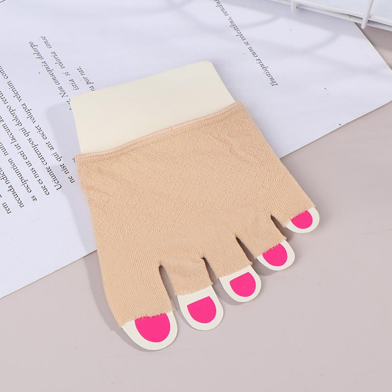 Летние носки Half Palm Five Fingers Socks с невидимым тонким каблуком спереди с открытым носком женские неглубокие сандалии носки с раздвоенным носком