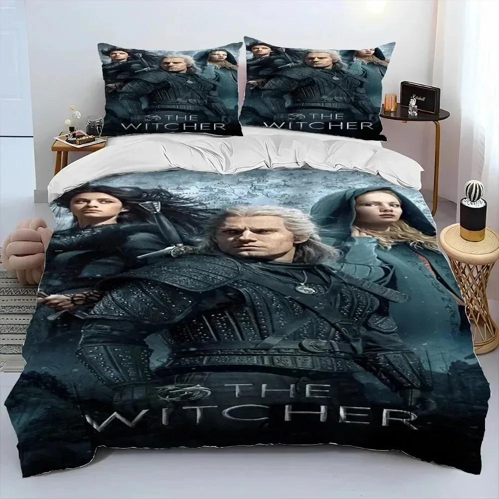 3D The W-Witcher Game cartoon Comfortable Duvet Quilt Cover Pillowcase Bedding Set Children Bedroom Decoration Home Textile