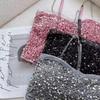 Slim Sequin Bandeau Tank Top - Summer Fashion