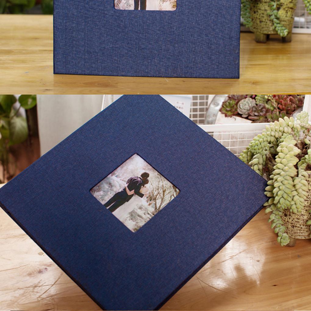 Cloth Cover Self-stick Photo Album Handmade DIY Scrapbook Home Anniversary Picture Album
