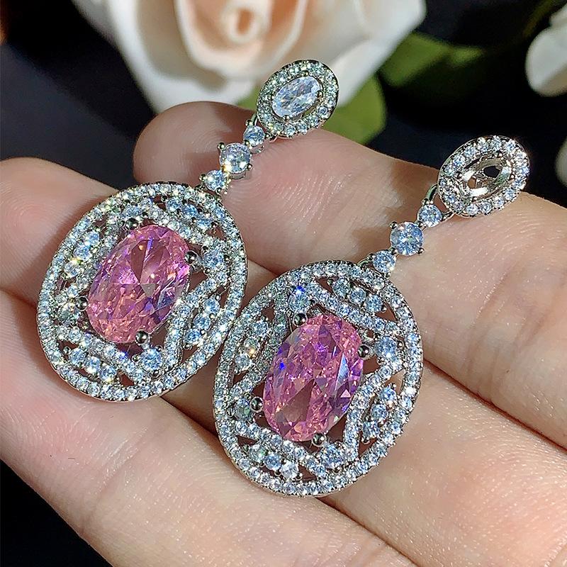 Новые серьги, ювелирные изделия, модные цветные серьги-гвоздики из серебра 925 пробы, легкие иглы, роскошные, высококачественные, универсальные, полые, с цирконием, женские, стильные