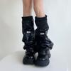Y2K Leg Warmers Lace Boot Socks New Leather Leg Covers  Women Girls