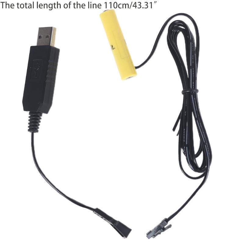 USB-кабель-элиминатор батарей AAA (2xAAA, 3xAAA, 4xAAA) для пульта дистанционного управления, игрушек, рождественской гирлянды, лампы, фонарика, часов