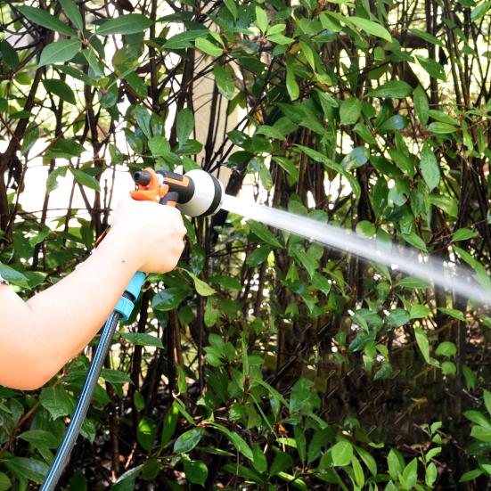 Водяной шланг-распылитель высокого давления, садовый шланг, насадка 8 схем распыления, мощный ручной распылитель для полива растений и газона, мойки автомобилей