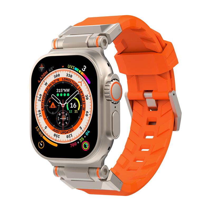 Silicone Strap For Apple Watch Band Ultra 2 49mm 45mm 44mm 42mm Sport Band For iWatch Series 9 8 7 6 5 4 3 Bracelet Accessories