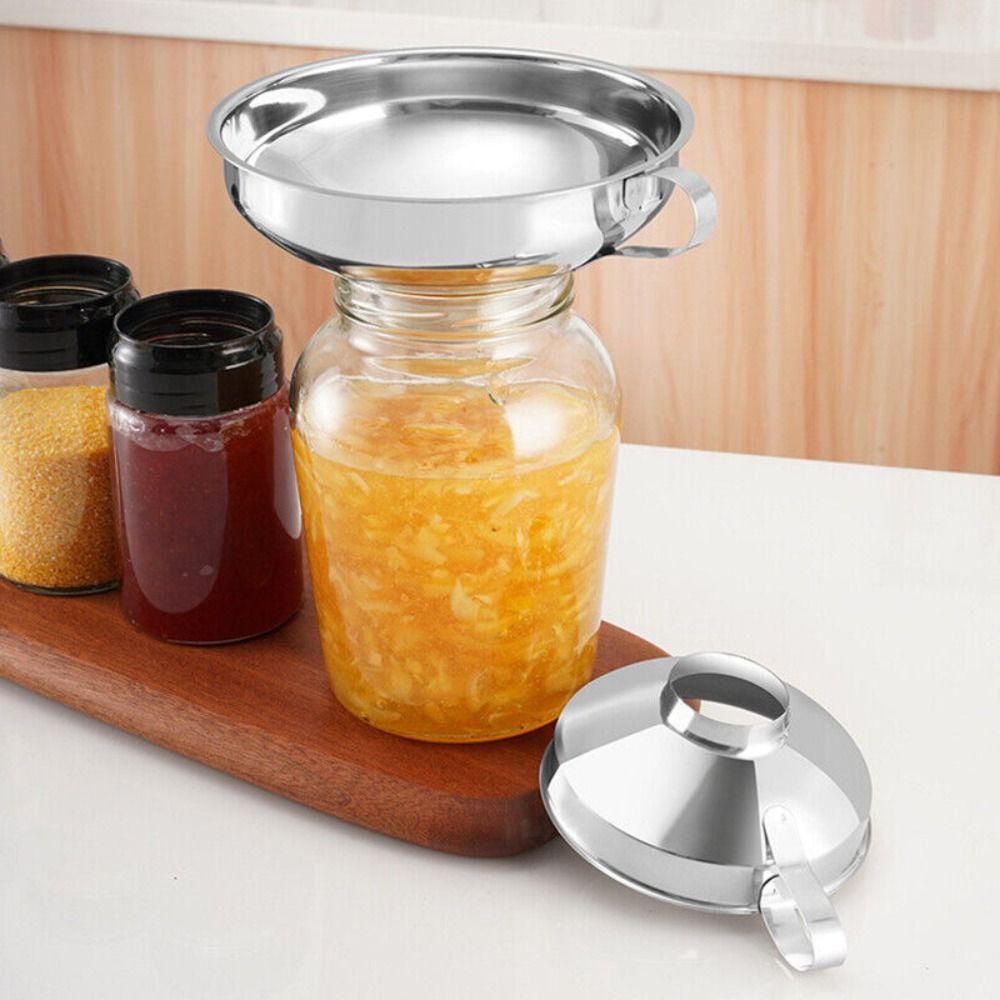 Воронка для варенья из нержавеющей стали с широким горлом и большим отверстием, прочная кухонная воронка