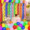 100pcs 80cm Long Spiral Balloon with Mini Pump Birthday Party Room Decoration Props Color Artistic Balloon Background Decor