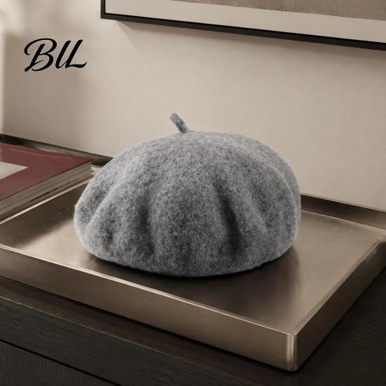 Elegant Dating Outfit Headwear Women Wool Beret Hat, Classic Solid Color Winter Cozy Outdoor Hiking Hat Cap, Soft Breathable Blend for Ladies