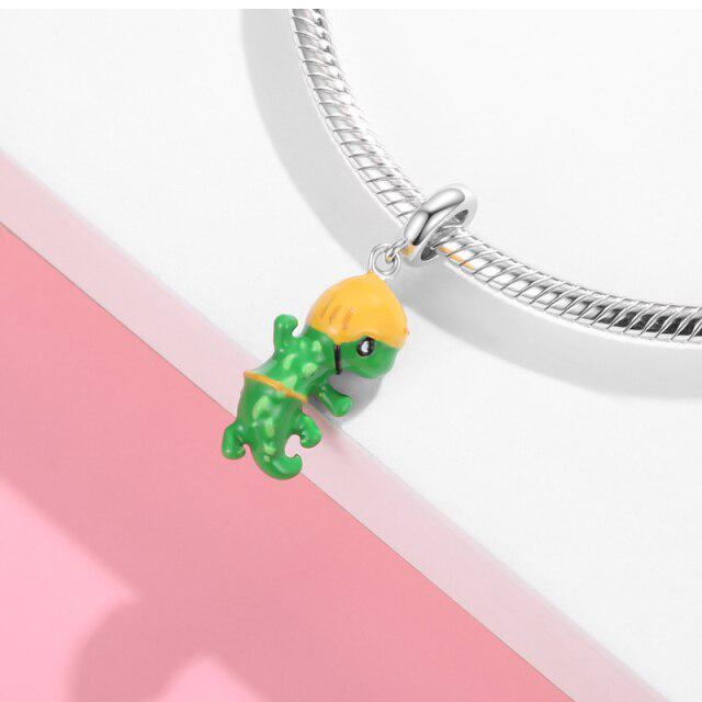 925 пробы стерлингового серебра серии зоопарк милый эмалированный жираф лев сделай сам подвески подходят кулон браслет для женщин изготовление ювелирных изделий