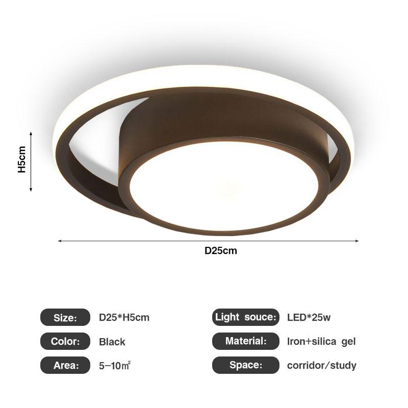 Скандинавские черно-белые светодиодные потолочные светильники, люстры для коридора, балкона, интерьер, светодиодный потолочный светильник, декор для дома AC85-265V