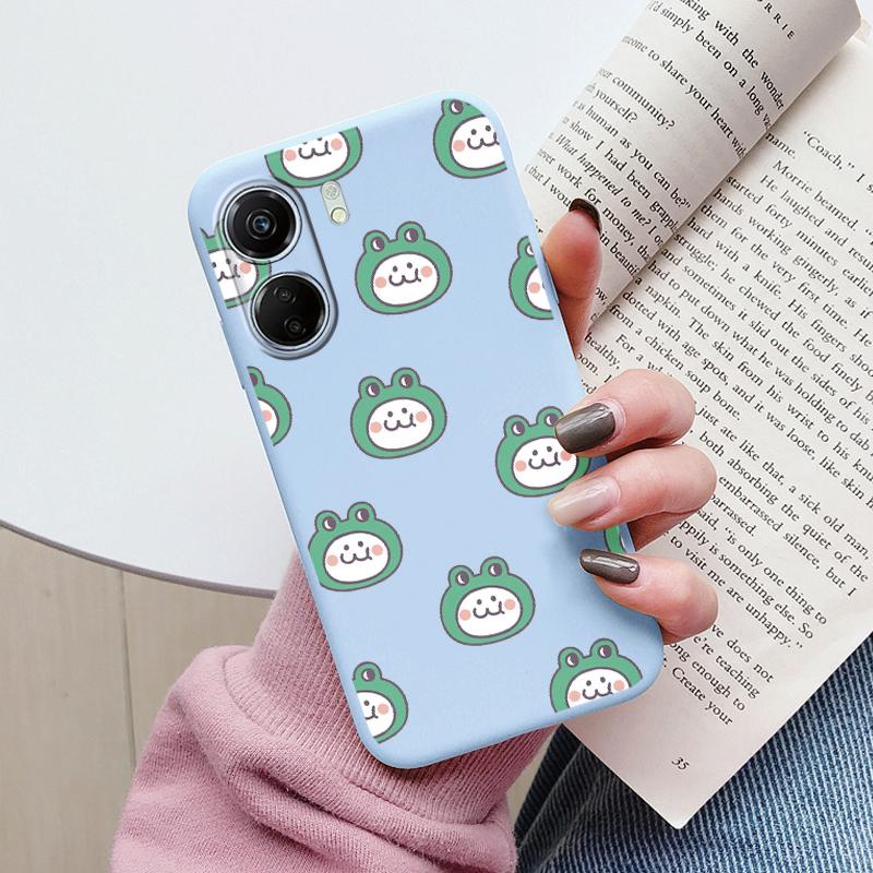 Cute Cat Case For Redmi 13C 4G Silicone Soft Back Cover Lovely Cartoon Painted Capa Shell For Redmi 13 14C 12 12C Couple Bags
