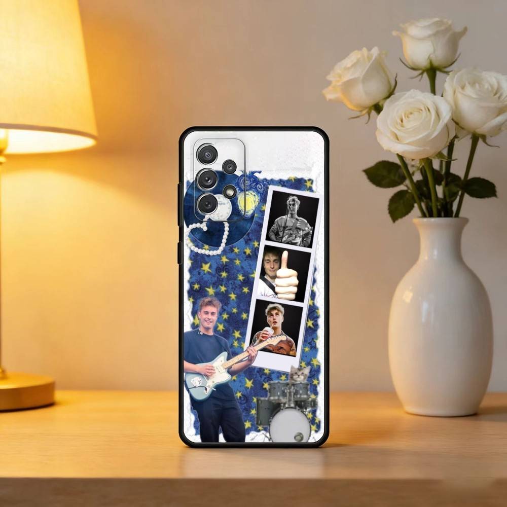 Чехол для телефона S-Sam COOL F-Fender для Samsung Galaxy A73, A72, A71, A70, A53, A52, A51, Мягкий силиконовый черный чехол
