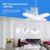 E27 LED Bulb Fan Blade Timing Lamp AC85-265V 28W Foldable Led Light Bulb Lampada For Home Ceiling Light