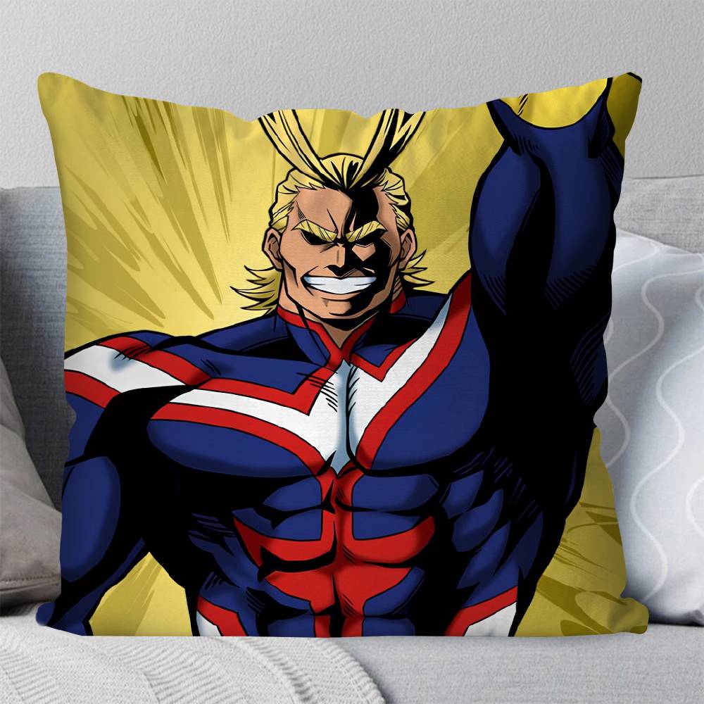 All Might Anime My Hero Aacademia Pillow Case Fashion Square Pillowcase Bedroom Sofa Room Ins Decoration Leisure
