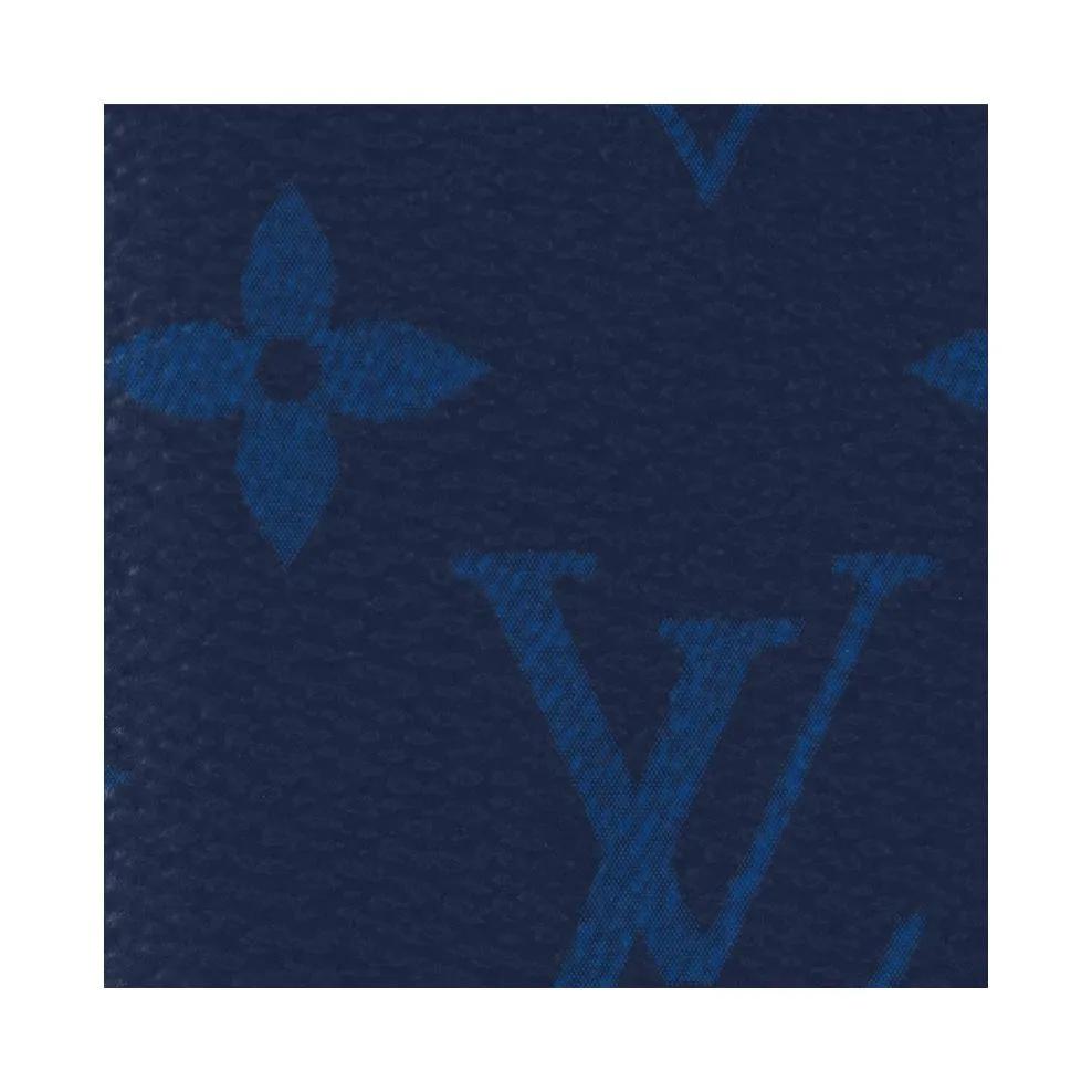 LOUIS VUITTON Canvas Leather Card Holder , Wallet , Passport Holder Men's Marine Blue (Unisex) Passport Holders M30301