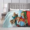 A-Alvin and the Chipmunks Movie  Blanket Cover Flannel  Warm Throw Blankets for Bed Bed Rug