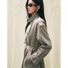 Early Spring New Retro High-end Fashionable Fine British Loose Double-breasted Long Trench Coat Women
