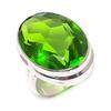 Перидот Драгоценный камень Ручная работа 925 Стерлинговое серебро Ювелирное изделие Кольцо Размер 3 K0f81