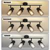 Plafonnier spot - NETTLIFE - 4 lampes - métal industriel - orientable 330° - E27